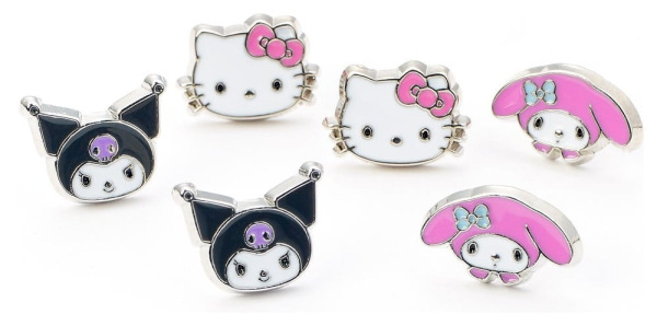 Sanrio Stud Earring Set Hello Kitty, Kuromi and My Melody 1