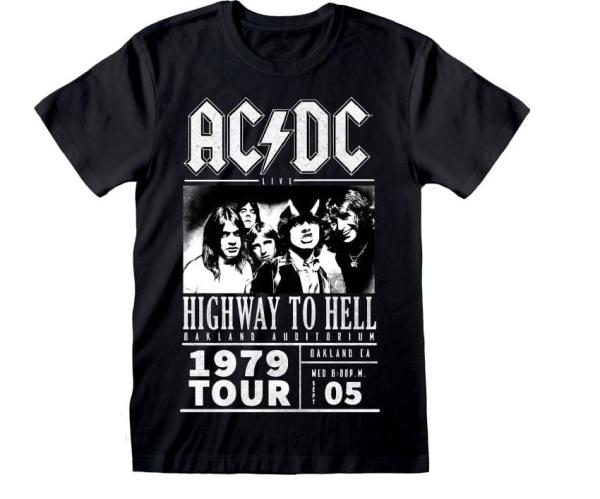 AC/DC T-Shirt Highway To Hell 1979 Tour Black Size S