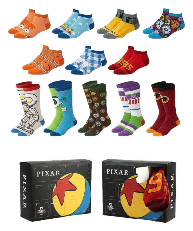 Disney Pixar Socks 12-Pack 38-45