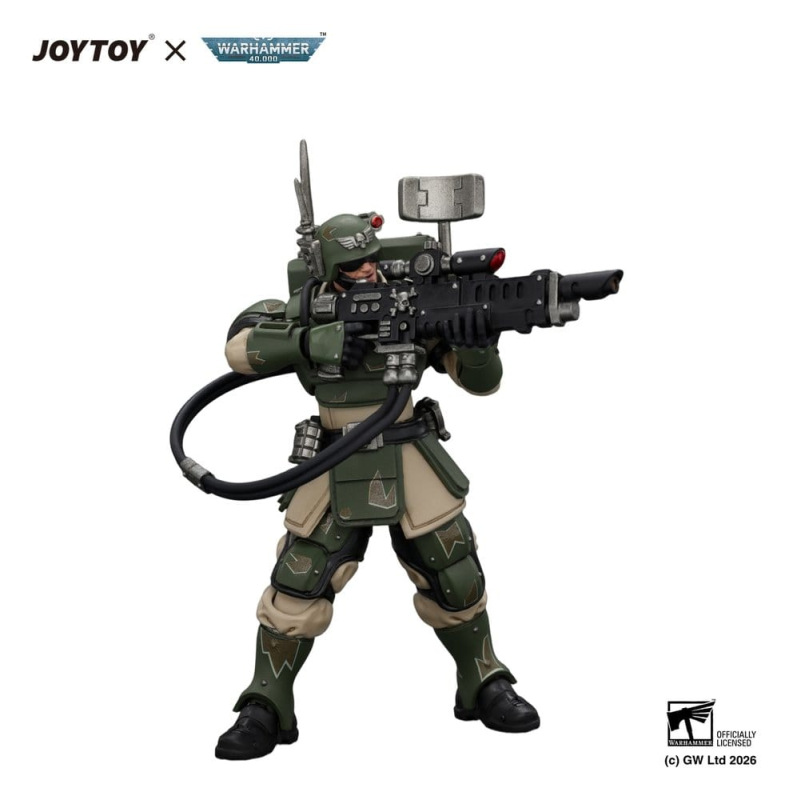 Warhammer Action Figure Astra Militarum Kasrkin 3 with Hot-shot Lasgun and Vox-caster 2
