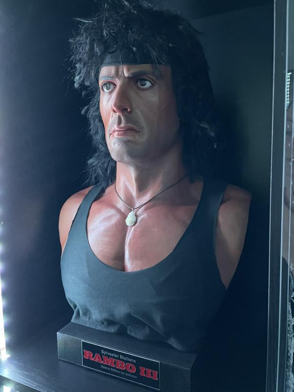 Rambo III life size bust by Edinho Maga