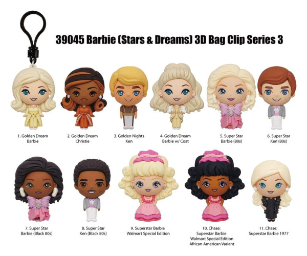 Barbie 3D PVC Bag Clips Series 3 Display (24) 1