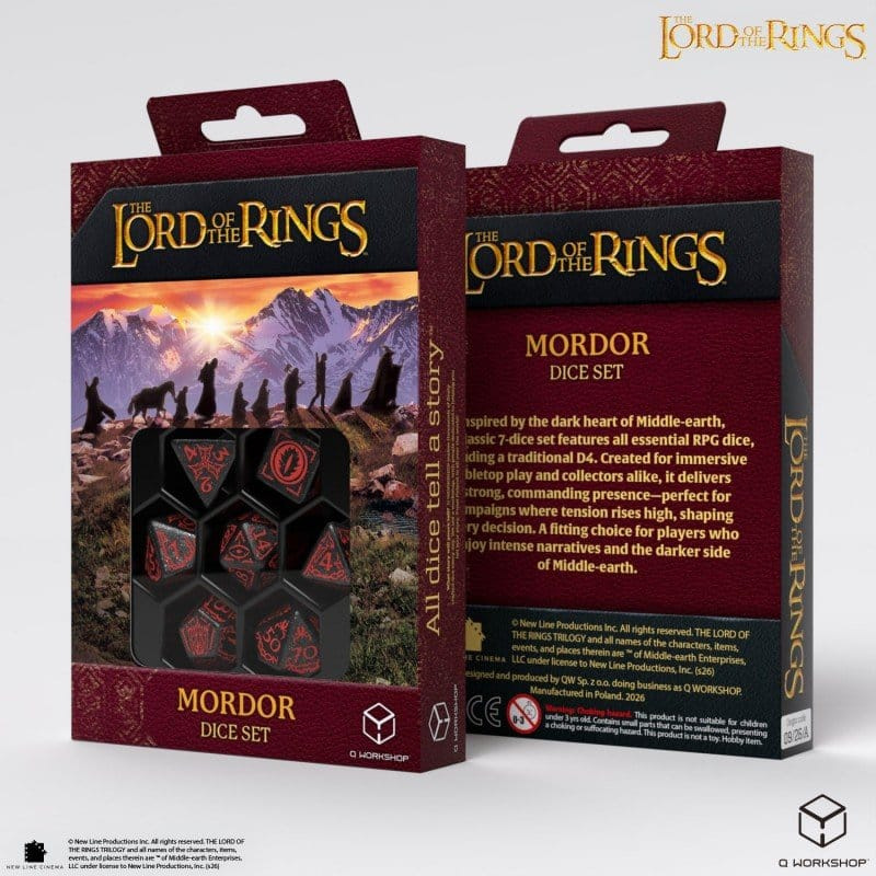 The Lord of the Rings Dice Set of 7 Mordor 6