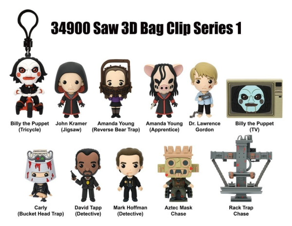 Saw 3D PVC Bag Clips Series 1 Blind Bag Display (24)