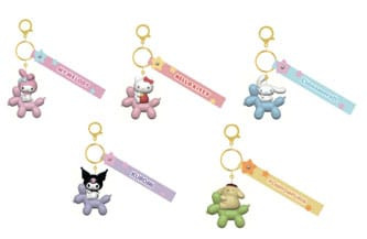 Sanrio Balloon Series Keychain with Hand Strap Hello Kitty and Friends Display (12)