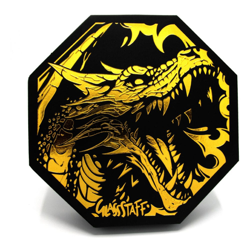 CritStones Arena Dice Tray Black Dragon (Yellow Lid) 2