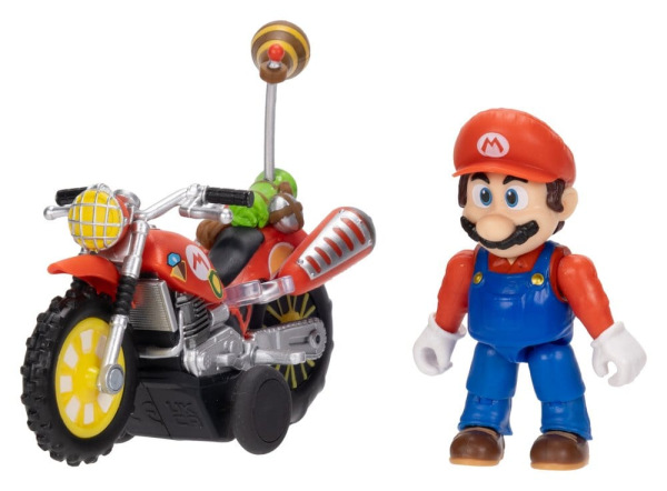 The Super Mario Galaxy Movie Action Figure with Pull Back Motorcycle Mario 6 cm 8