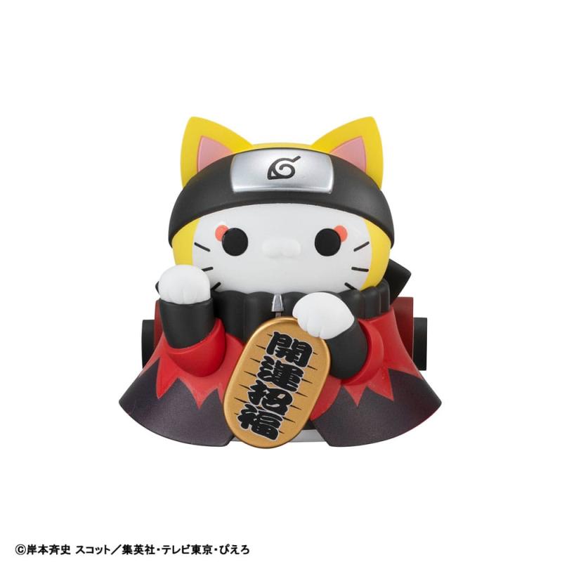 Naruto Shippuden Mega Cat Project Nyaruto! Trading Figures Fortune Cats Naruto Uzumaki & Friends Ver 1