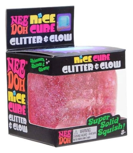 NeeDoh Squeeze Ball Nice Cube Glitter & Glow 5 cm Display (12) 5
