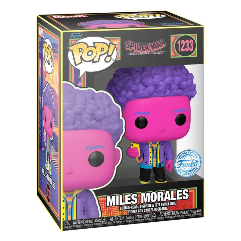 Spider-Man: Across the Spider-Verse POP! Marvel Vinyl Figure Miles Morales(BLKLT) Exclusive Edition 1