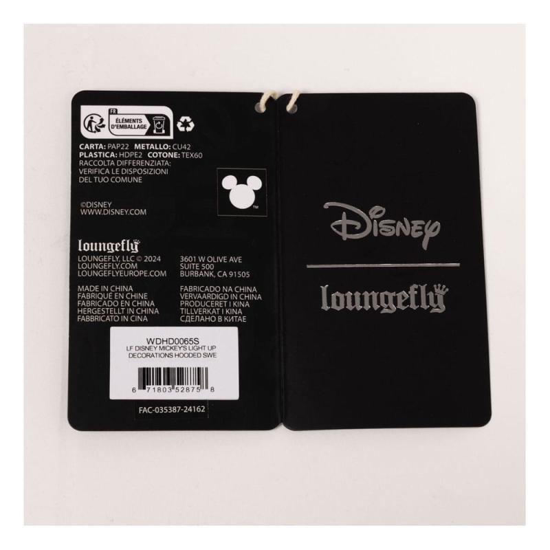 Disney by Loungefly hooded jacket Mickeys Light Up Decorations Size L 13