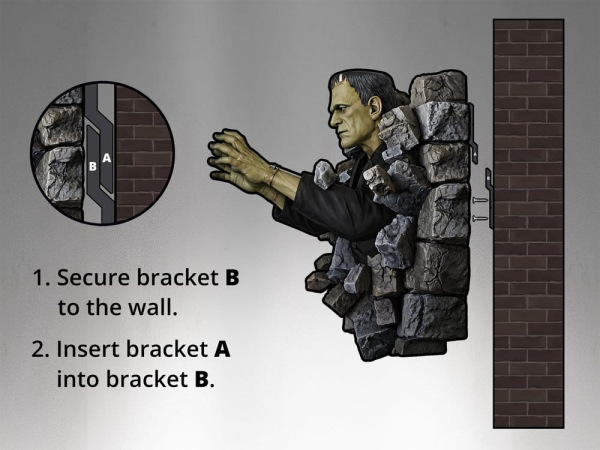 Frankenstein Wall Mount 1/1 Boris Karloff as Frankenstein's Monster 94 x 94 cm 5