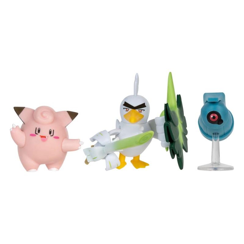 Pokémon Battle Figure Set 3-Pack Clefairy, Beldum, Sirfetch'd 5 cm