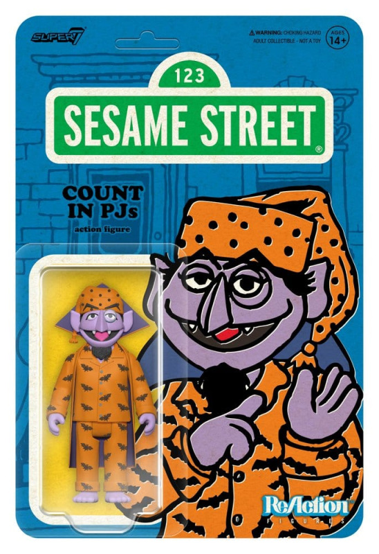 Sesame Street ReAction Action Figure Wave 06 Count Von Count (PJs) 10 cm 1