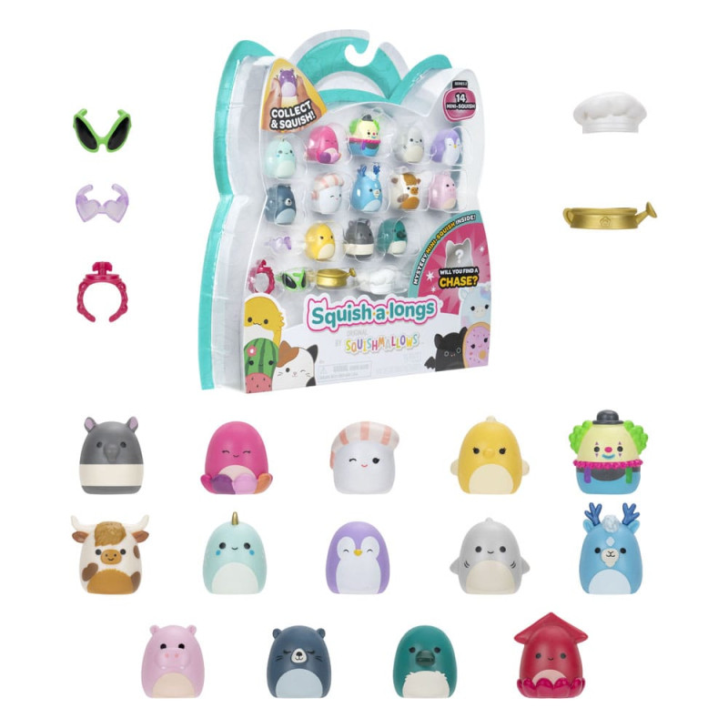 Squishmallows Squish-a-longs minifigures Set of 14 Series 2 Style 1 2,5 cm 1