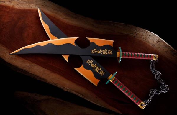 Demon Slayer: Kimetsu no Yaiba Proplica Replicas 1/1 ABS Plastic Nichirin Swords (Tengen Uzui) 110 c