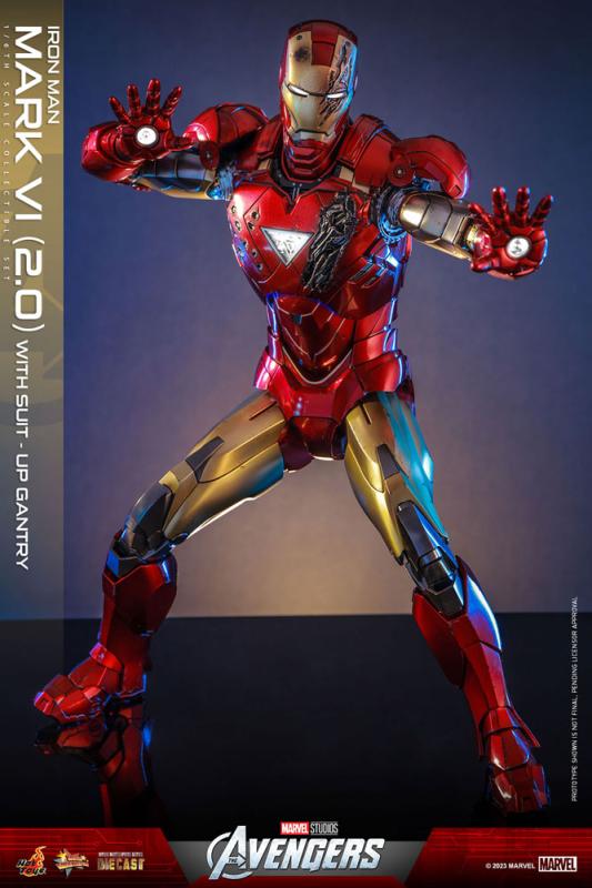 Marvel's The Avengers Movie Masterpiece Diecast Action Figure 1/6 Iron Man Mark VI (2.0) with Suit-U