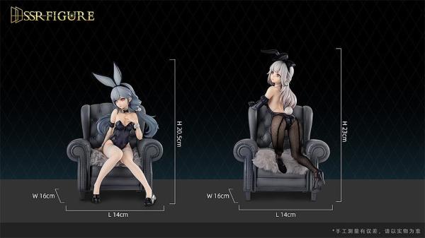 Original Character SSR PVC Statuen 1/7 Yi Ren Guan - House of Unhumans Jin Hua: Bunny Ver. + Qiao Er