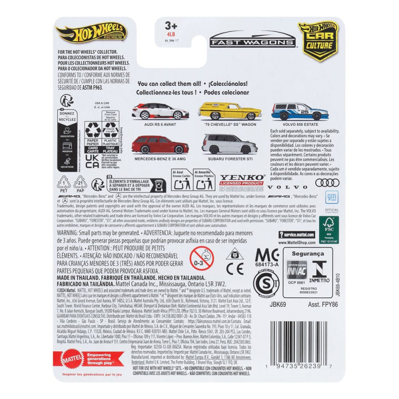 Hot Wheels Premium Car Culture Diecast Vehicle 1/64 Mercedes-Benz E 36 AMG 1