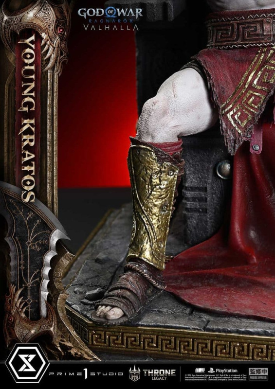 Throne Legacy God of War Series Statue 1/3 Ragnarok Young Thyself Kratos 91 cm 10