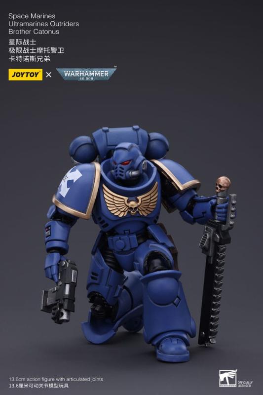 Warhammer 40k Action Figure 1/18 Space Marines Ultramarines Outriders Brother Catonus 14 cm 6