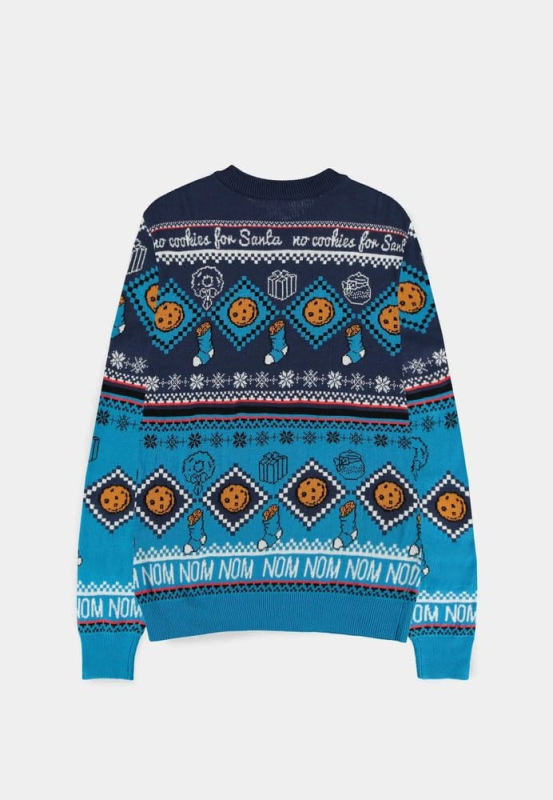 Sesame Street Christmas Sweater Cookie Monster Size L 1