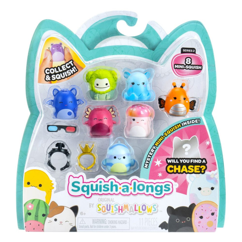 Squishmallows Squish-a-longs minifigures Set of 8 Series 2 Style 2 2,5 cm 4