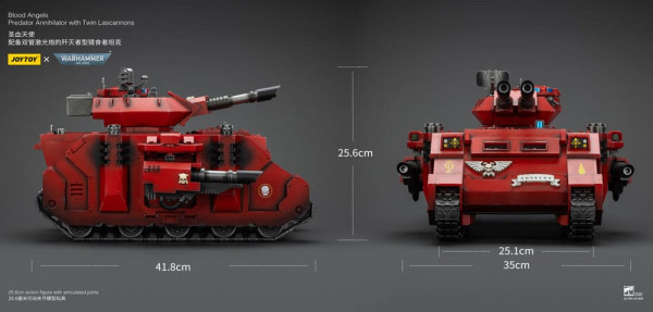 Warhammer 40k Action Figure 1/18 Blood Angels Predator Annihilator with Twin Lascannons 26 cm 9