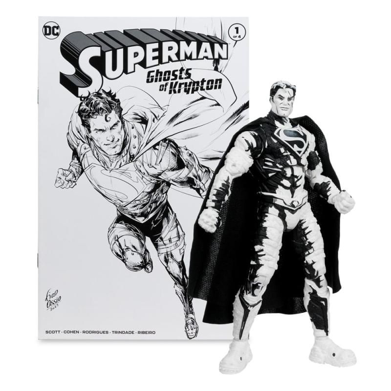 DC Direct Page Punchers Action Figures & Comic Book Pack of 4 Superman Series (Sketch Edition) (Gold