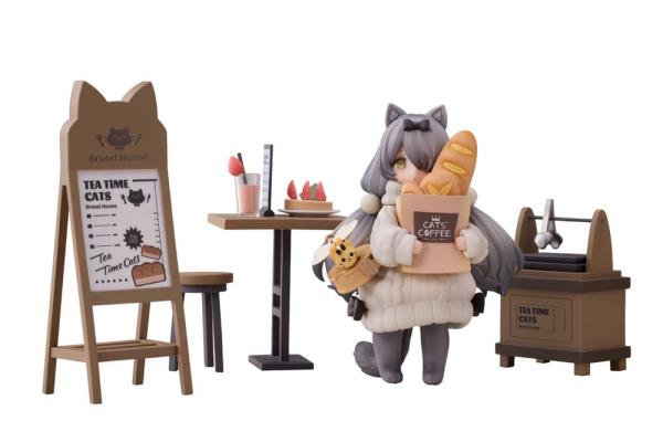 Decorated Life Collection PVC Statue Tea Time Cats - Cat Town Bakery Staff & Customer Set 12 cm