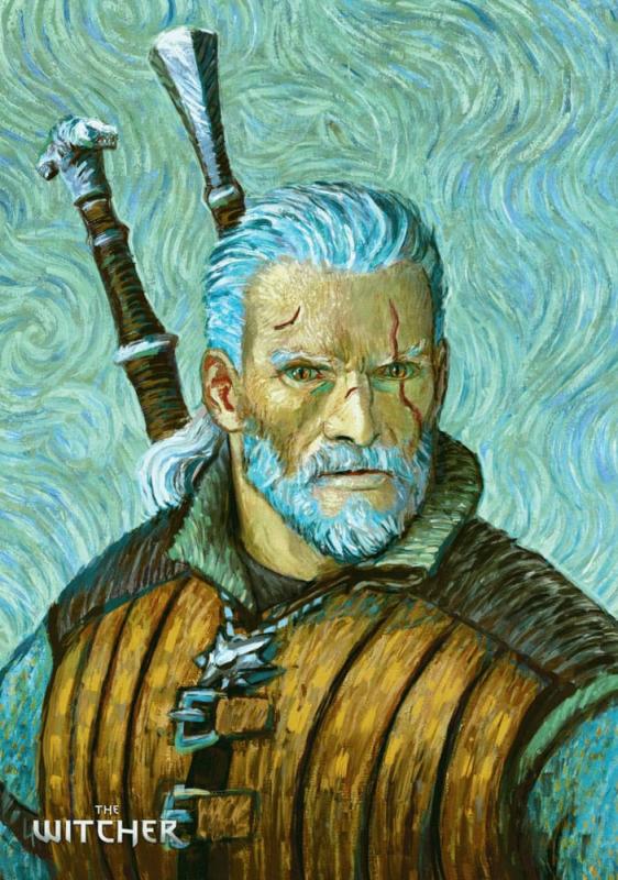 The Witcher III: Wild Hunt Game Art Chronicles Puzzle Geralt inspired by Vincent van Gogh (1000 pie