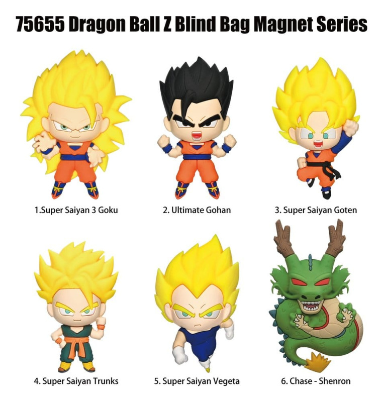 Dragonball Z 3D Foam Magnets Series 1 Blind Bag Display (12) 2