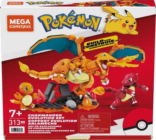 Pokémon Mega Construx Construction Set Charmander Evolution Set