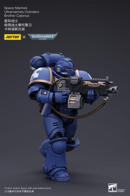 Warhammer 40k Action Figure 1/18 Space Marines Ultramarines Outriders Brother Catonus 14 cm 1