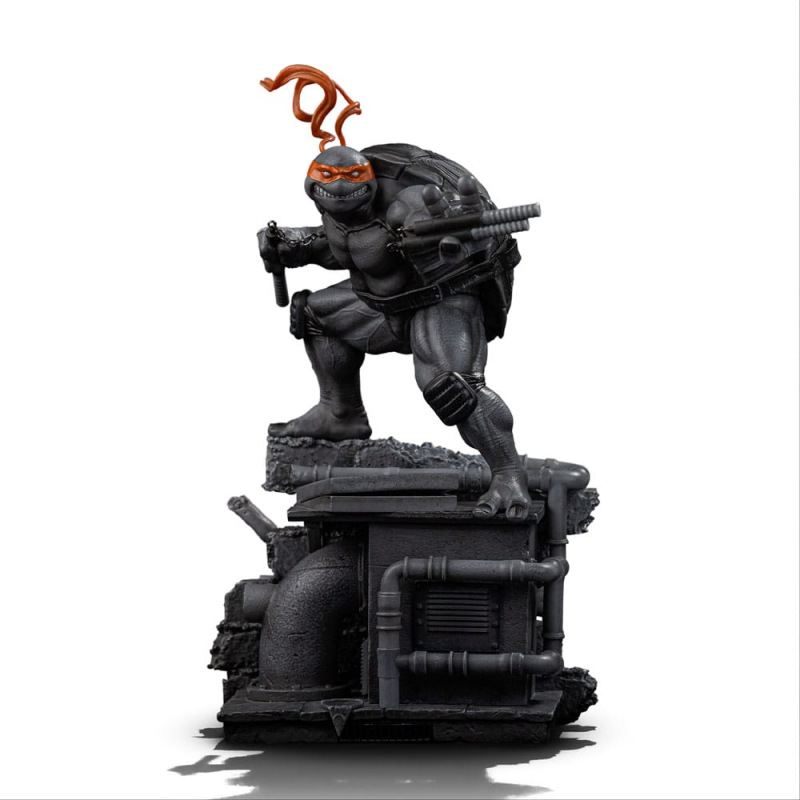 Teenage Mutant Ninja Turtles Art Scale Statue 1/10 Michelangelo Black and White Variant 26 cm heo ex 1