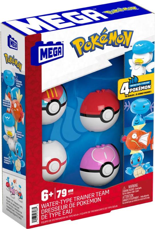 Pokémon MEGA Construction Set Water-Type Trainer Team Building Toy Kit 3