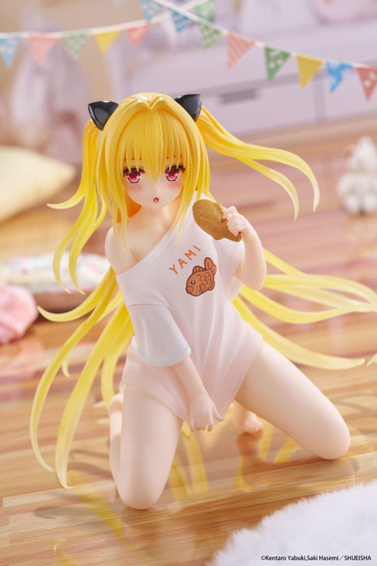 To Love-Ru Darkness PVC Statue Desktop Cute Figure Golden Darkness Roomwear Ver. 13 cm 3