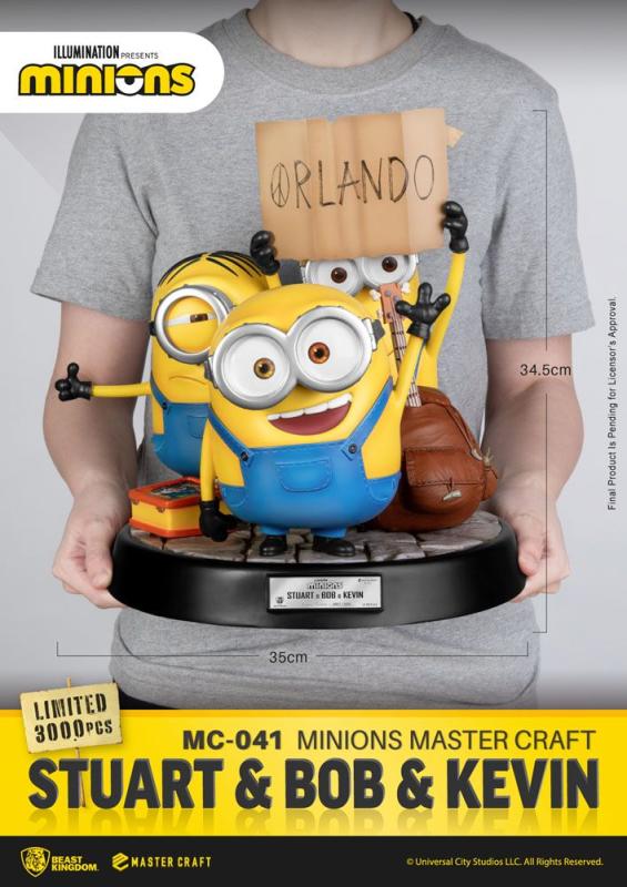 Minions Master Craft Statue Stuart & Bob & Kevin 35 cm 5