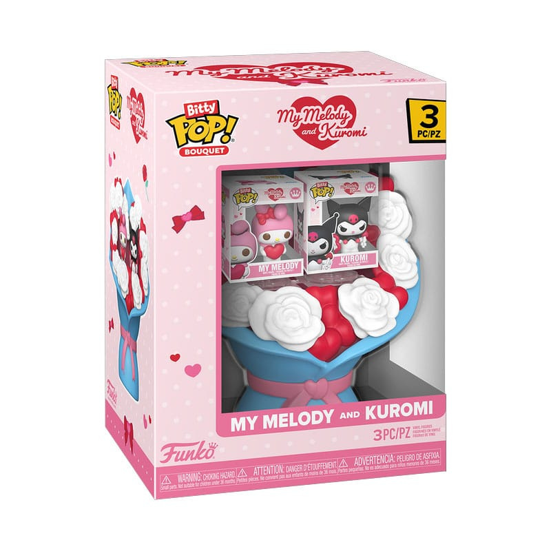 Sanrio Bitty POP! Bouquet Vinyl Figure 2-Pack My Melody & Kuromi (Valentine) 4 cm 1