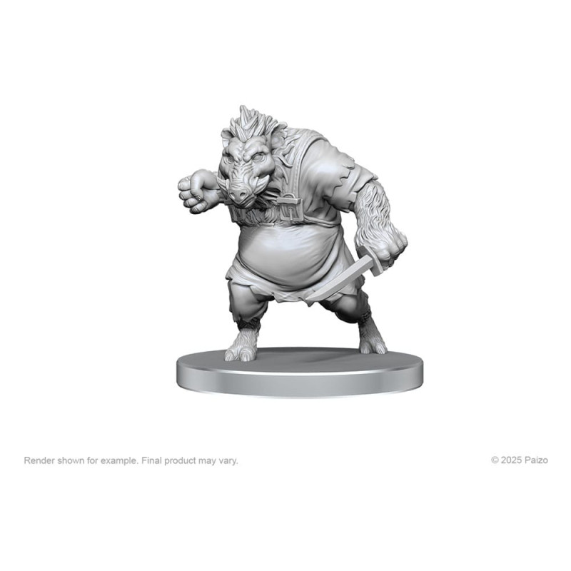 Pathfinder Deep Cuts Unpainted Miniatures Werewolf & Wereboar 1