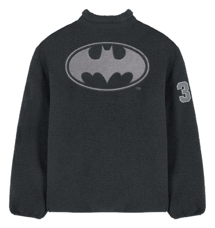 DC Comics Sherpa Jacket Batman Logo Size L 2