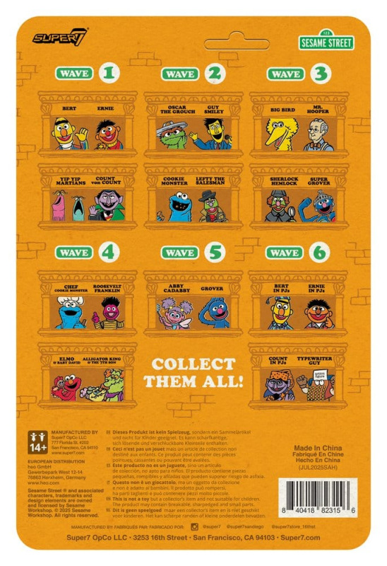 Sesame Street ReAction Action Figure Wave 06 Bert (PJ) 10 cm 2