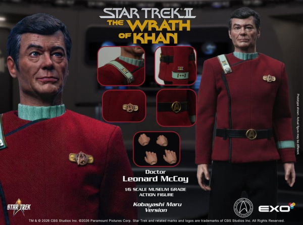 Star Trek II: The Wrath of Khan Action Figure 1/6 Dr. Leonard McCoy Kobayashi Maru Version 30 cm 6