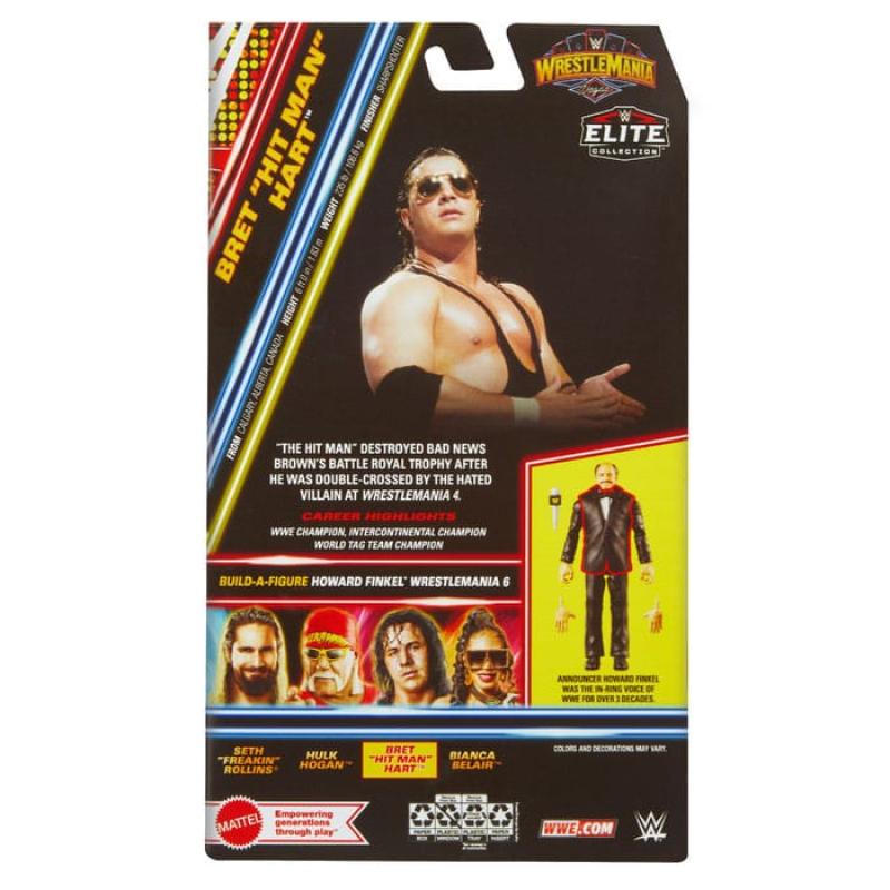 WWE WrestleMania Elite Collection Action Figure Bret "Hit Man" Hart 15 cm 3