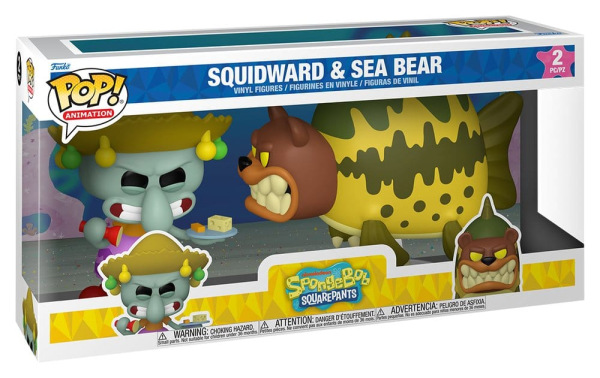 SpongeBob SquarePants POP! Animation Vinyl Figure Squidward & Sea Bear 9 cm 1