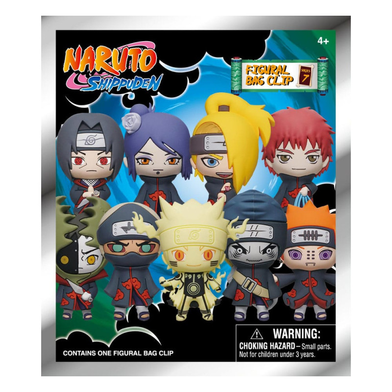 Naruto 3D Foam Bag Clips Series 7 Display (24) 1