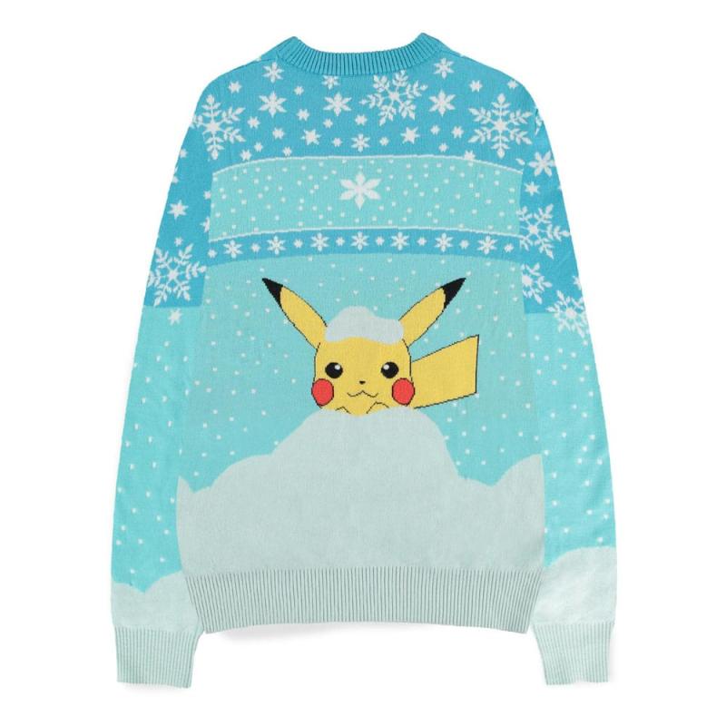 Pokémon Sweatshirt Christmas Jumper Snow Size L