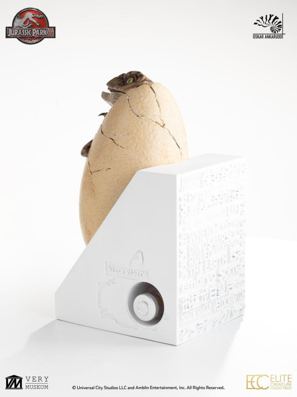 Jurassic Park III ECC Elite Creature Line Statue White Queen Hatching Egg 13 cm 6