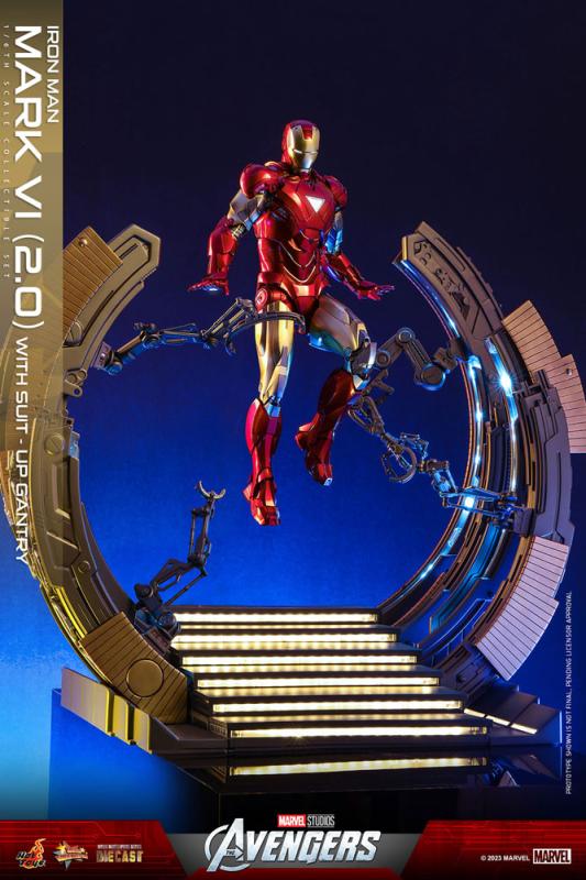 Marvel's The Avengers Movie Masterpiece Diecast Action Figure 1/6 Iron Man Mark VI (2.0) with Suit-U