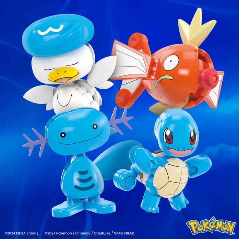 Pokémon MEGA Construction Set Water-Type Trainer Team Building Toy Kit 5